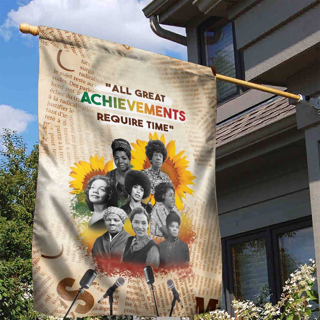 African Achievements Garden Flag Civil Rights Female Leaders Sunflower DT04