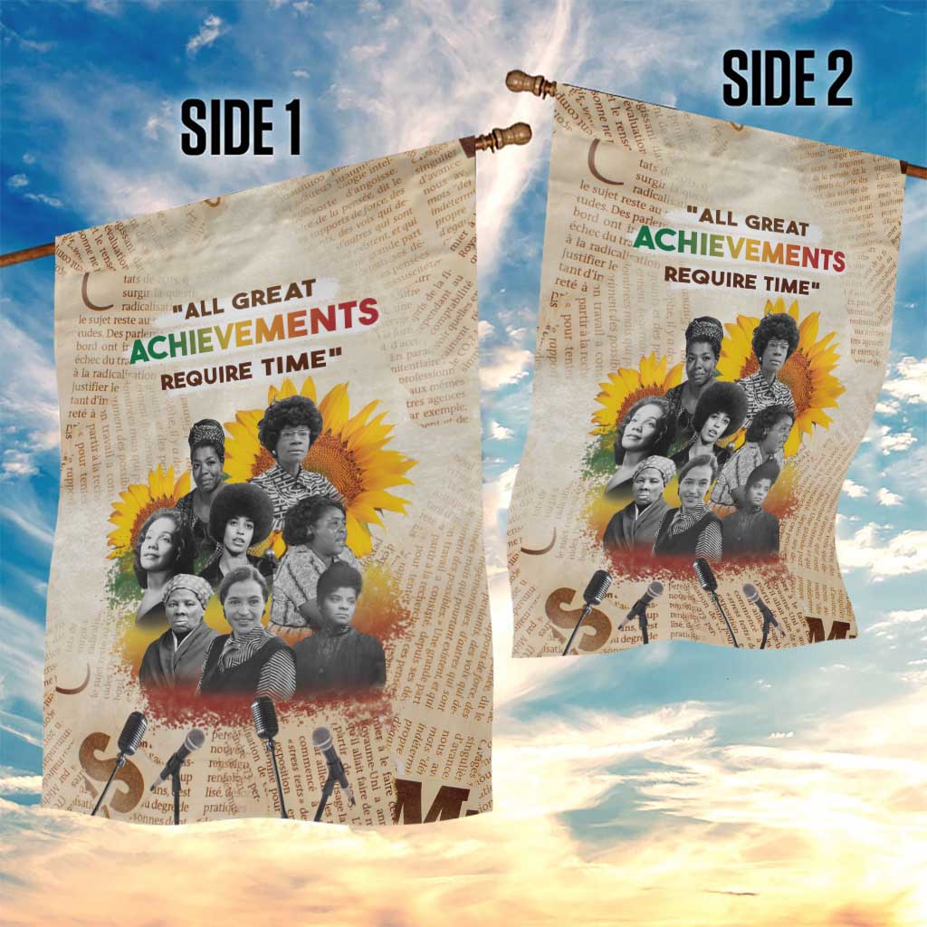 African Achievements Garden Flag Civil Rights Female Leaders Sunflower DT04