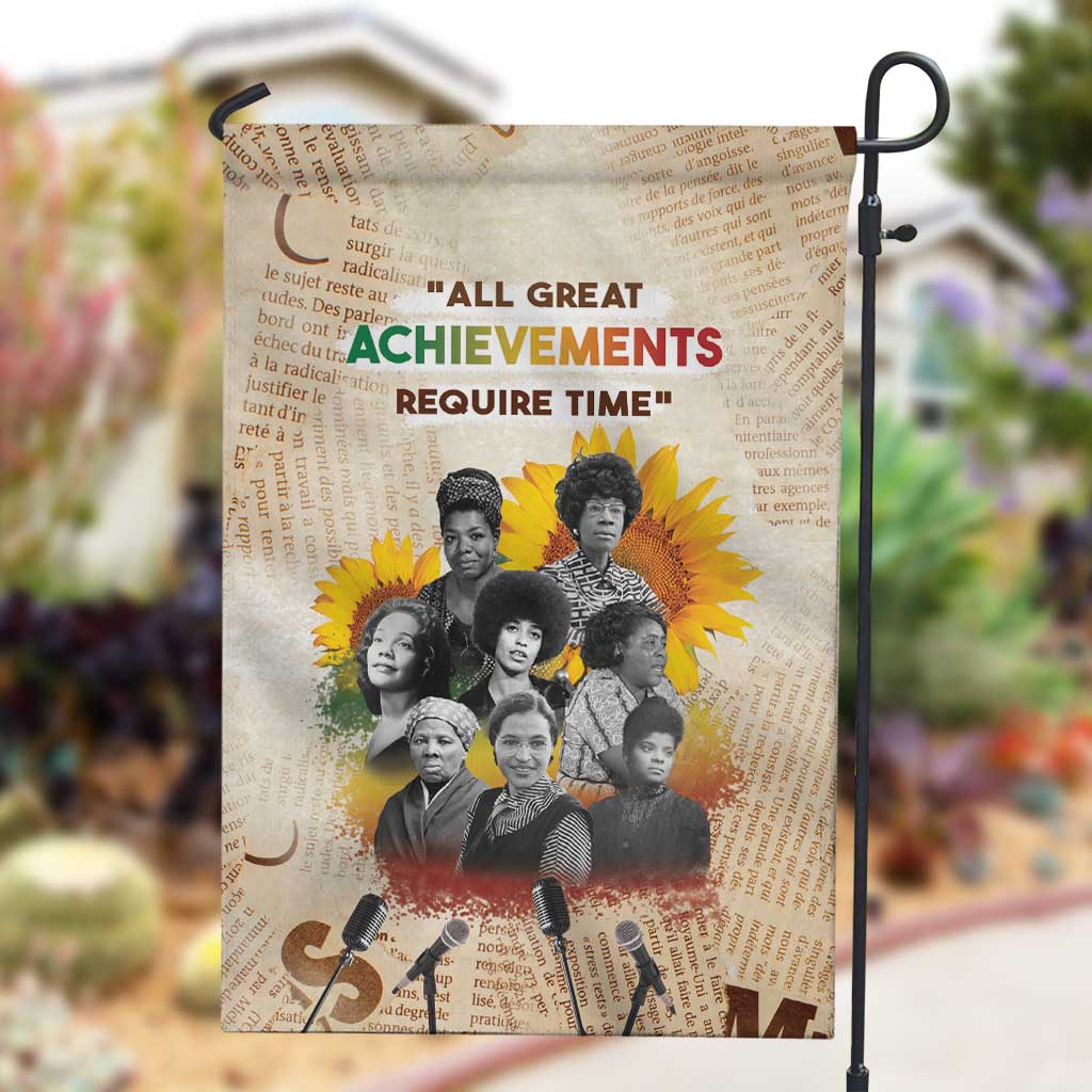 African Achievements Garden Flag Civil Rights Female Leaders Sunflower DT04