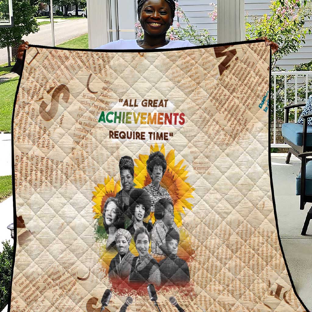 African Achievements Quilt Civil Rights Female Leaders Sunflower DT04