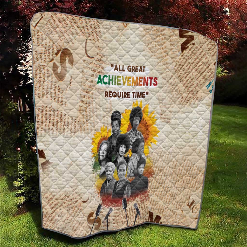 African Achievements Quilt Civil Rights Female Leaders Sunflower DT04