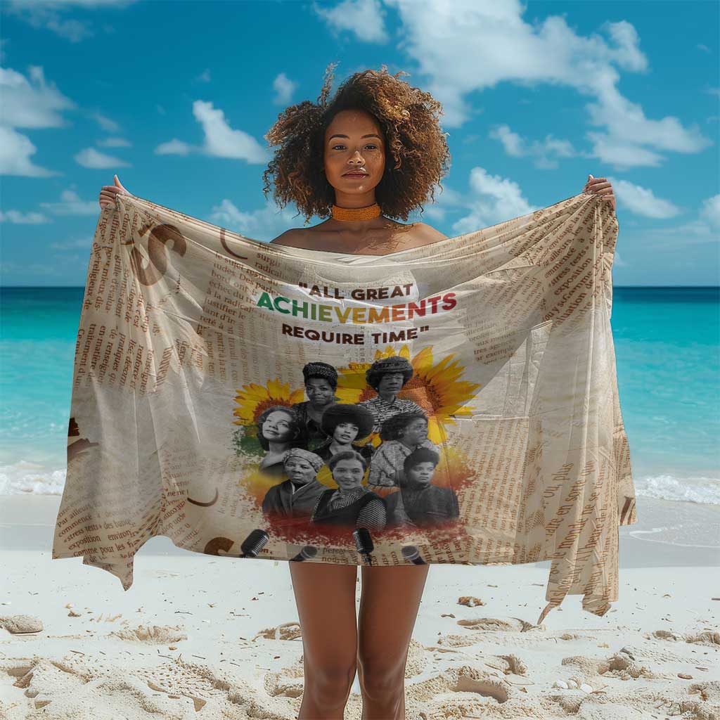 African Achievements Sarong Civil Rights Female Leaders Sunflower DT04