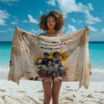 African Achievements Sarong Civil Rights Female Leaders Sunflower DT04
