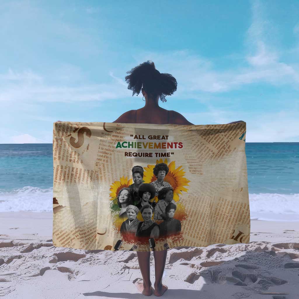 African Achievements Sarong Civil Rights Female Leaders Sunflower DT04
