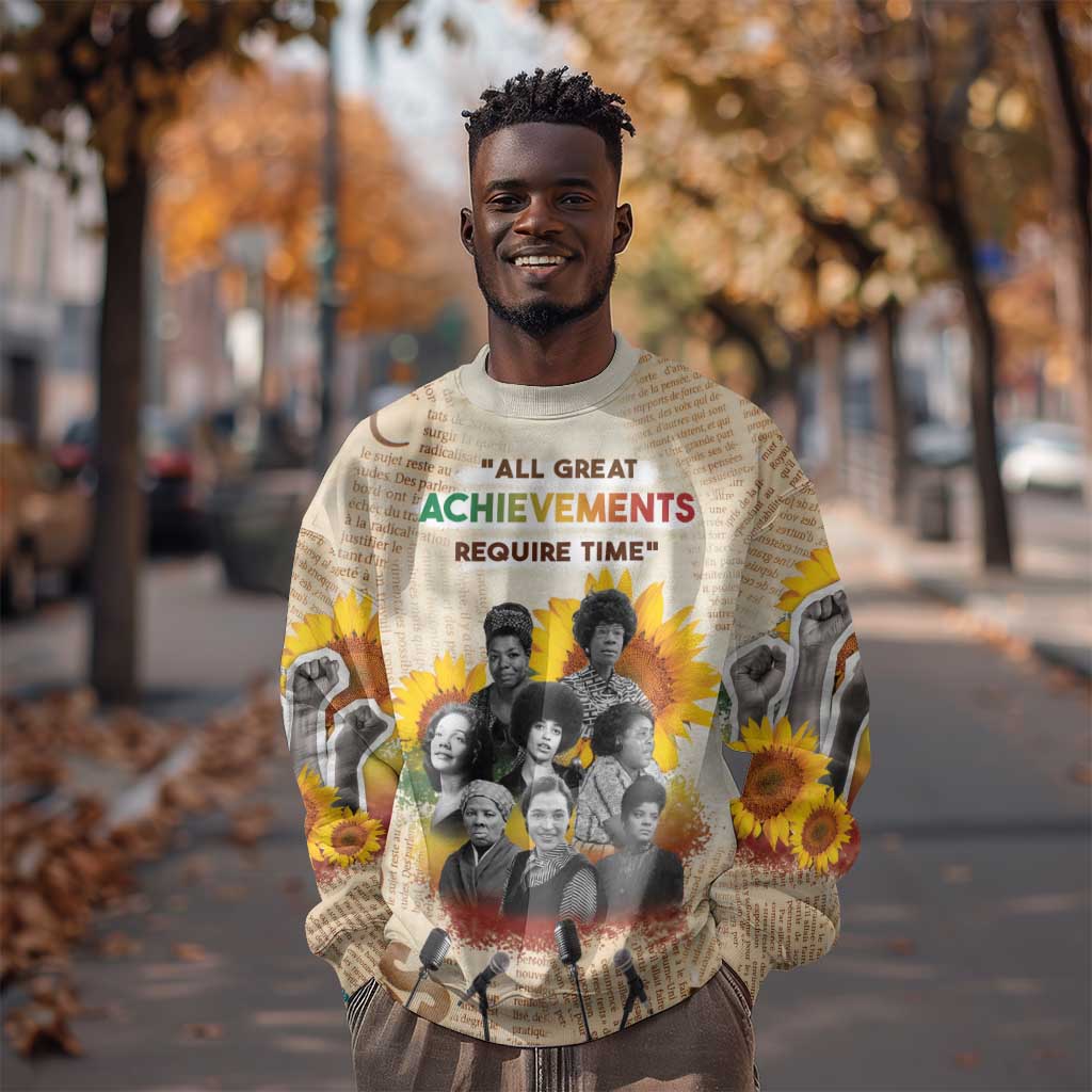 African Achievements Sweatshirt Civil Rights Female Leaders Sunflower DT04