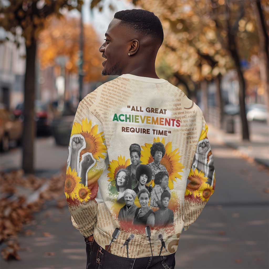 African Achievements Sweatshirt Civil Rights Female Leaders Sunflower DT04
