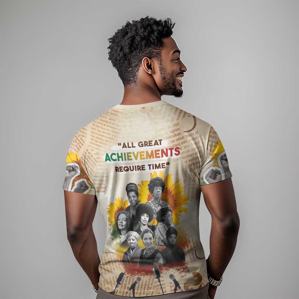African Achievements T shirt Civil Rights Female Leaders Sunflower DT04