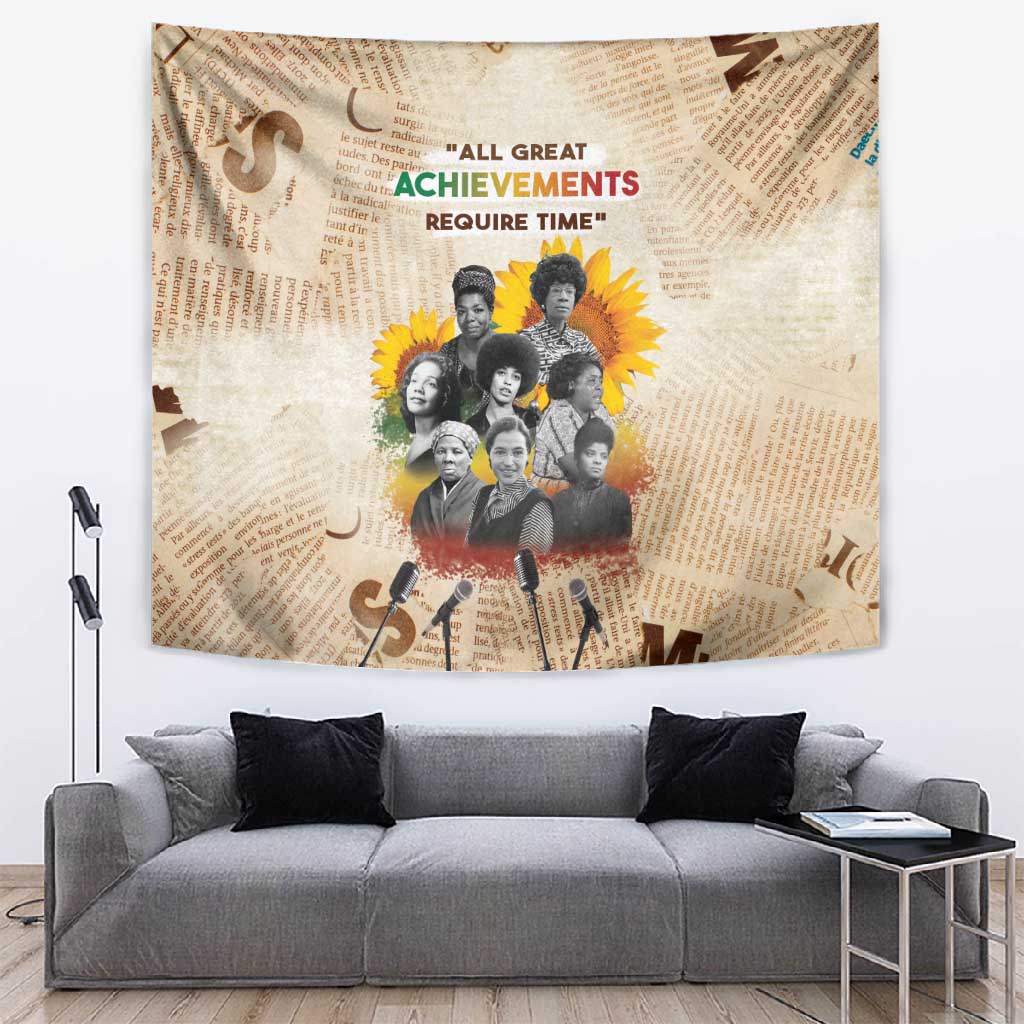 African Achievements Tapestry Civil Rights Female Leaders Sunflower DT04