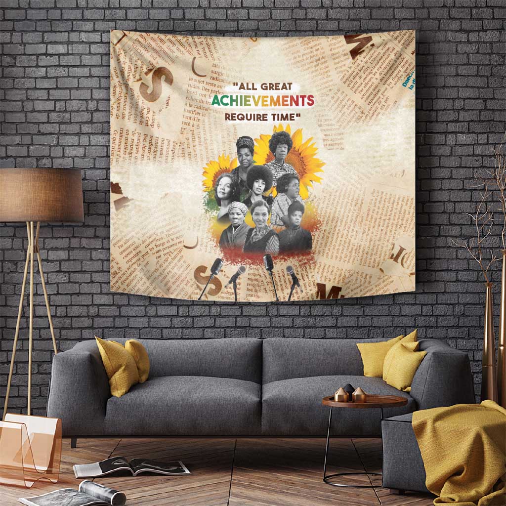 African Achievements Tapestry Civil Rights Female Leaders Sunflower DT04