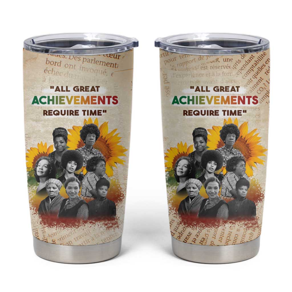 African Achievements Tumbler Cup Civil Rights Female Leaders Sunflower DT04
