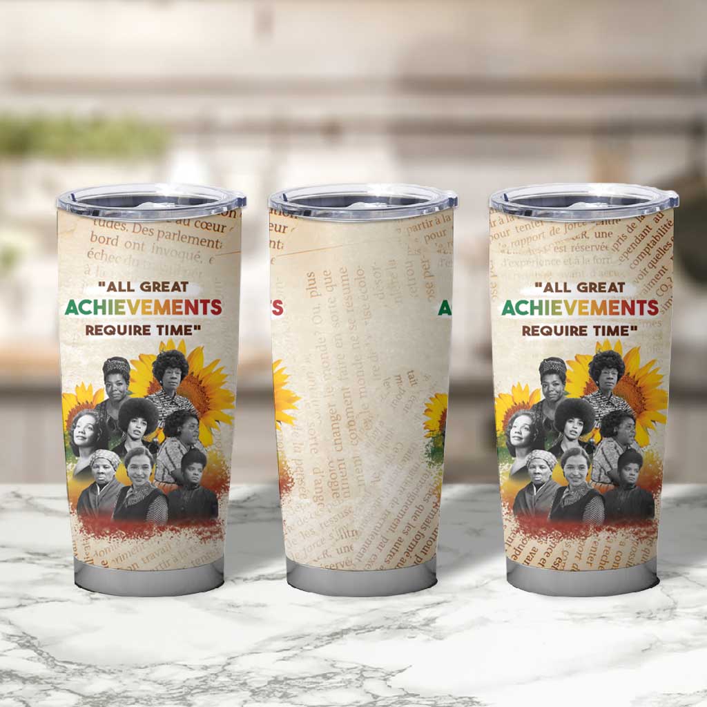 African Achievements Tumbler Cup Civil Rights Female Leaders Sunflower DT04