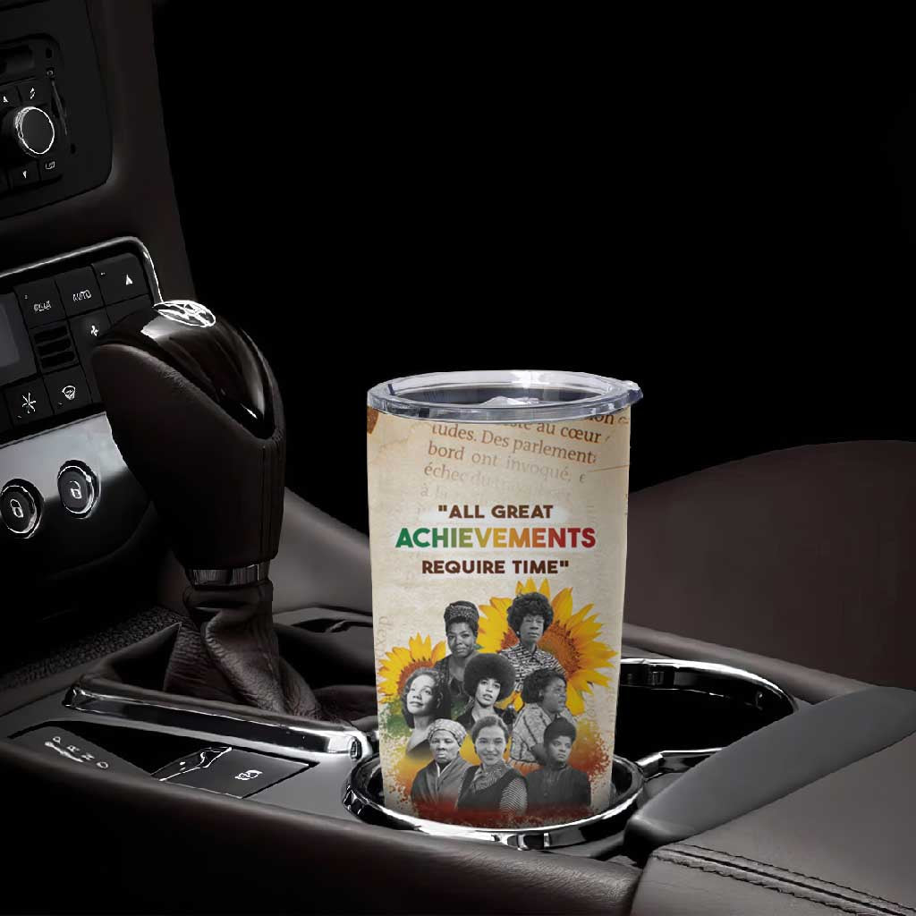 African Achievements Tumbler Cup Civil Rights Female Leaders Sunflower DT04