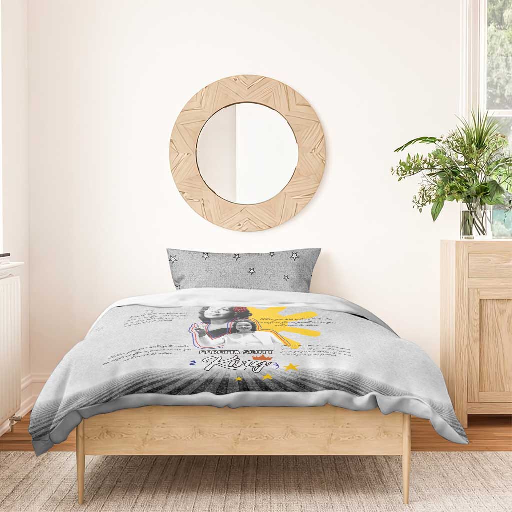 African American Coretta Scott King Bedding Set Honoring The Legacy Hand Draw Style DT04