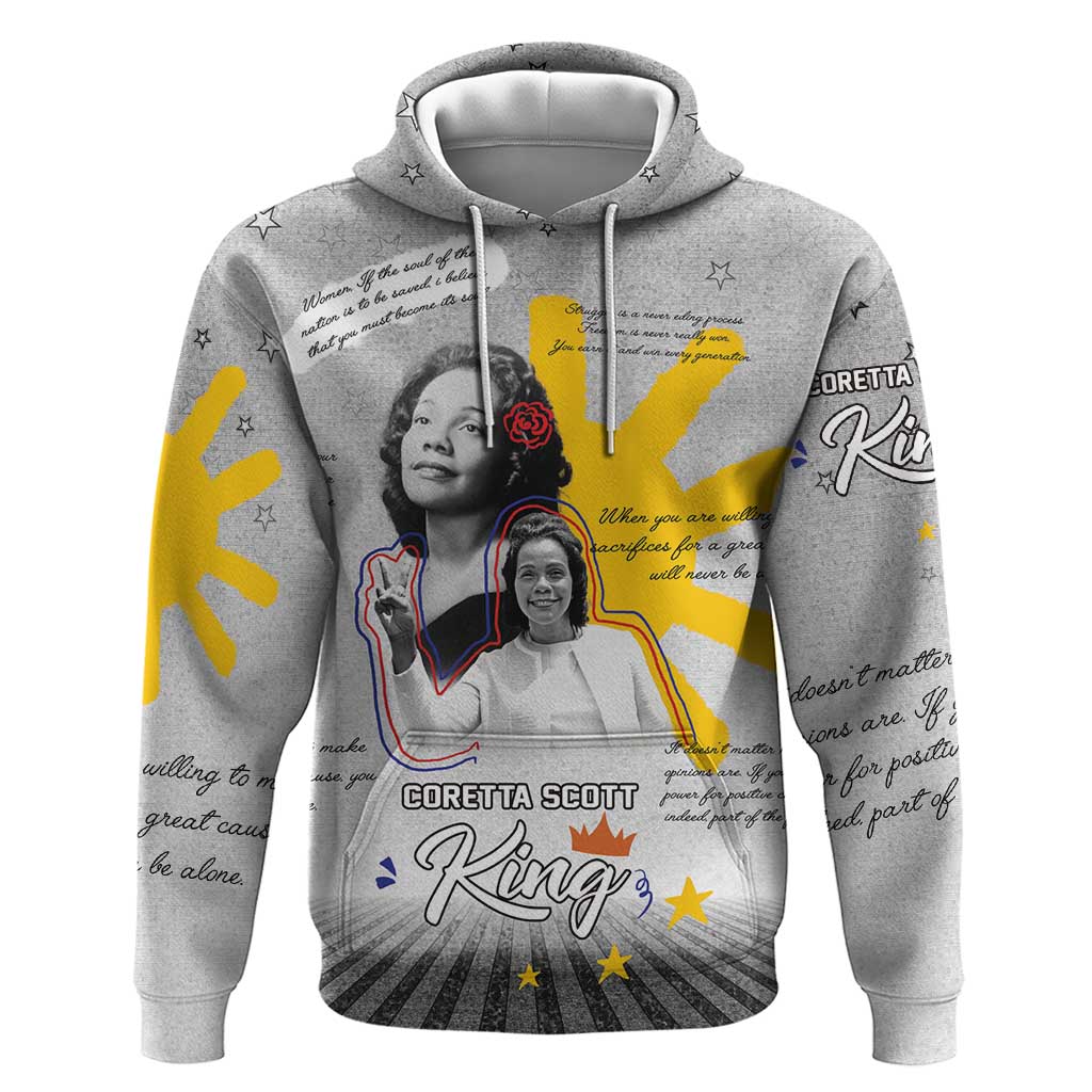 Coretta Scott King Hoodie Honoring The Legacy Hand Draw Style DT04