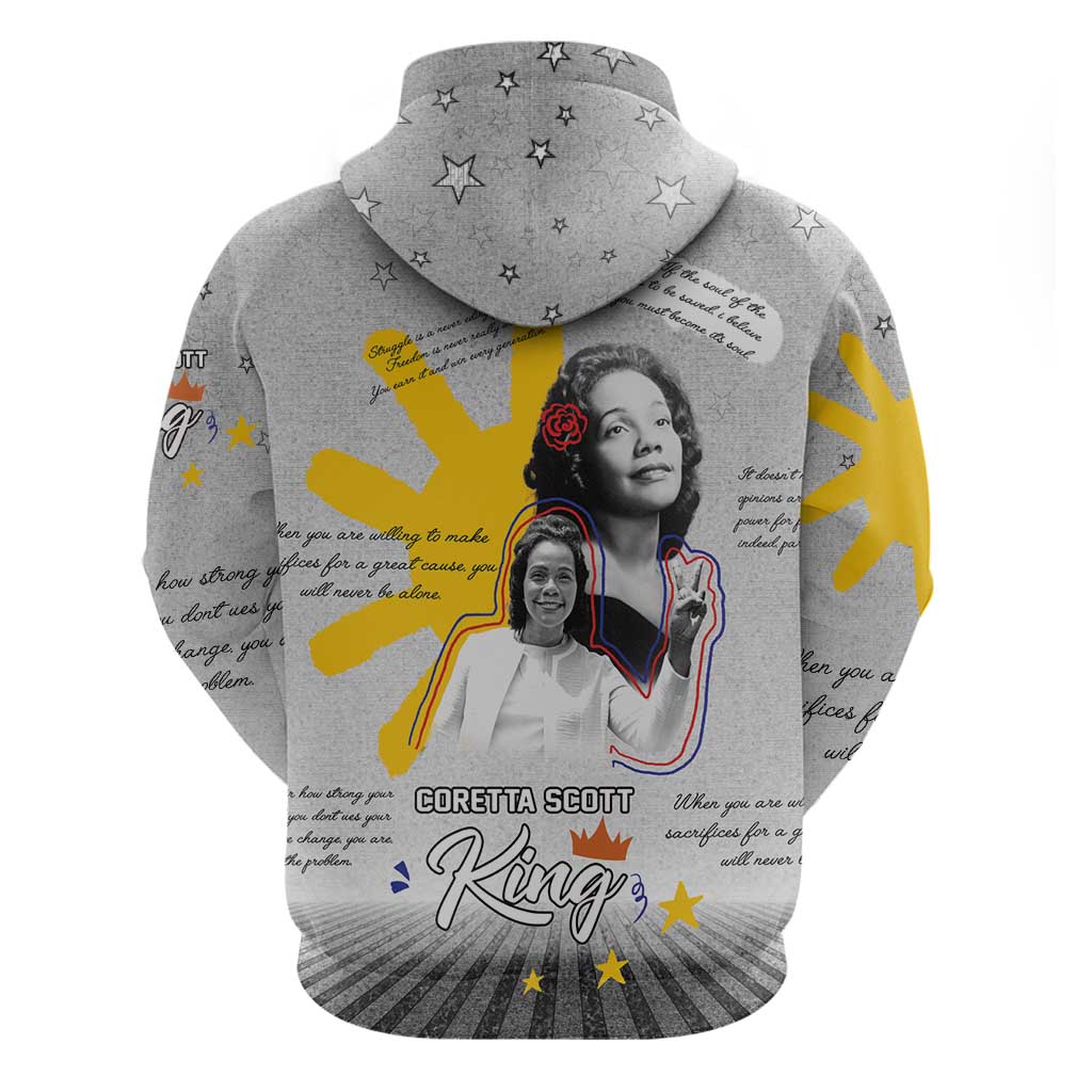 Coretta Scott King Hoodie Honoring The Legacy Hand Draw Style DT04