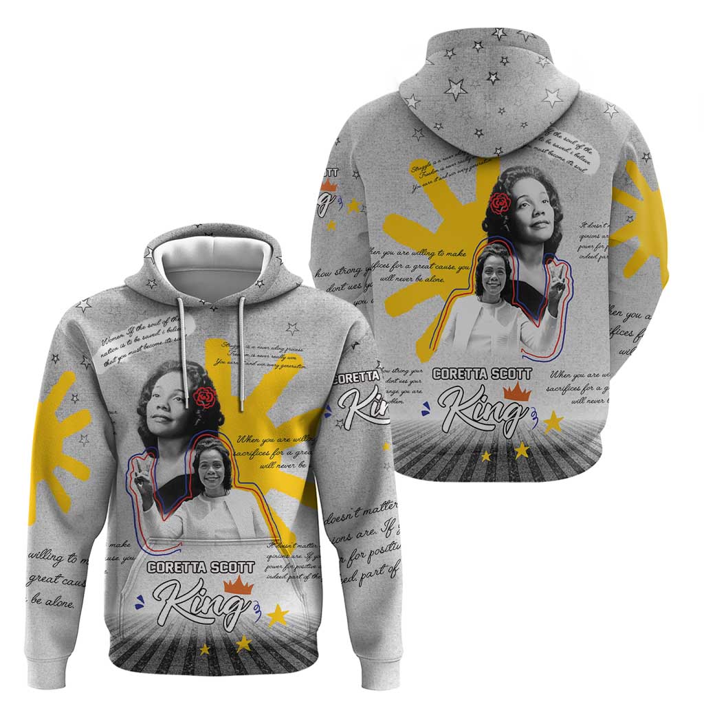 Coretta Scott King Hoodie Honoring The Legacy Hand Draw Style DT04