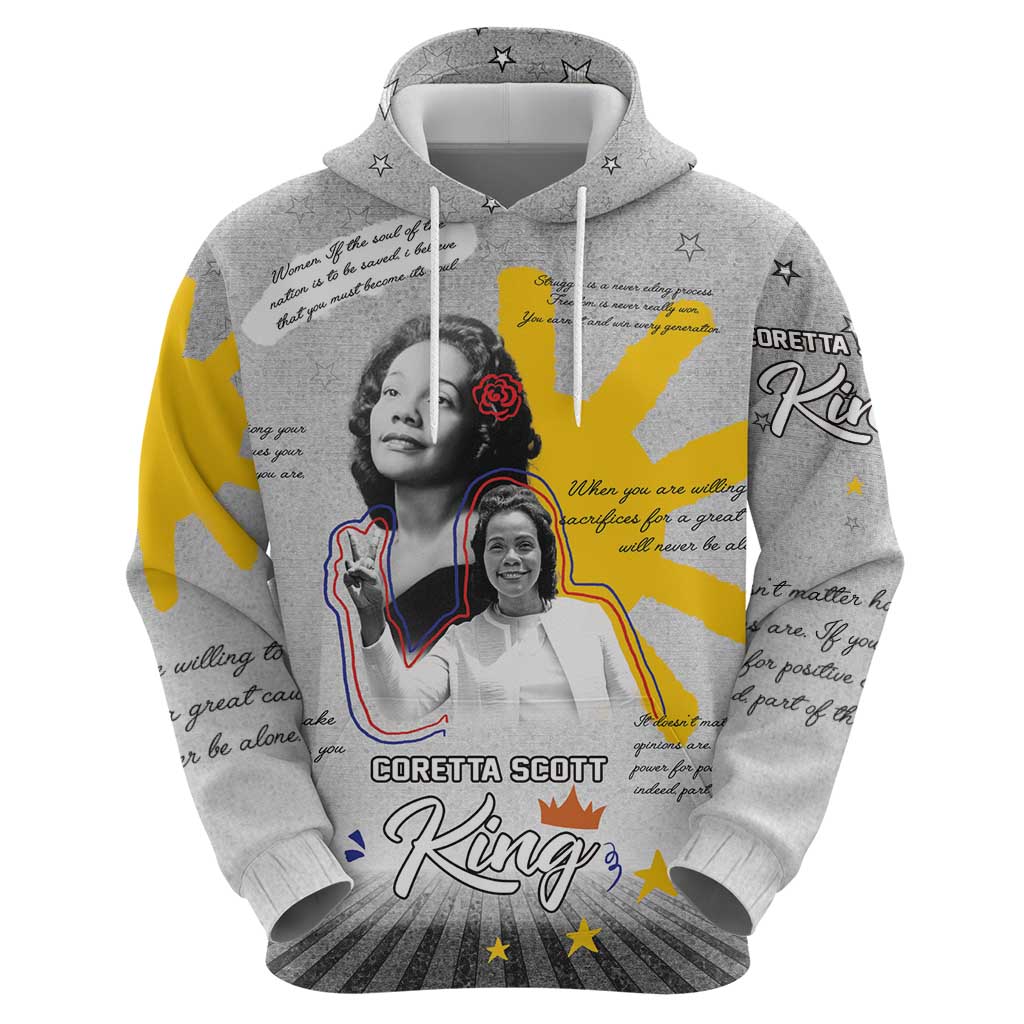 Coretta Scott King Hoodie Honoring The Legacy Hand Draw Style DT04