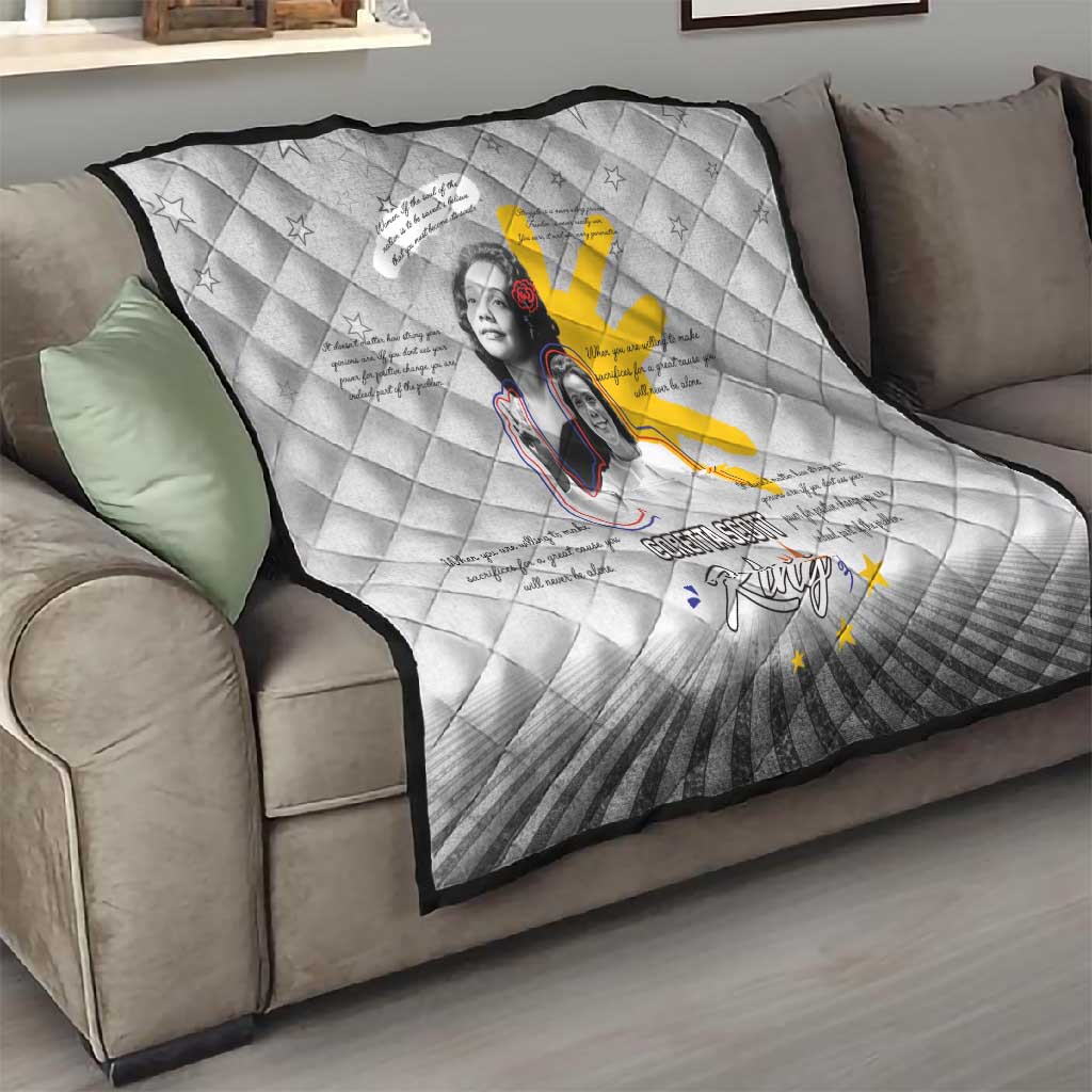 African American Coretta Scott King Quilt Honoring The Legacy Hand Draw Style DT04