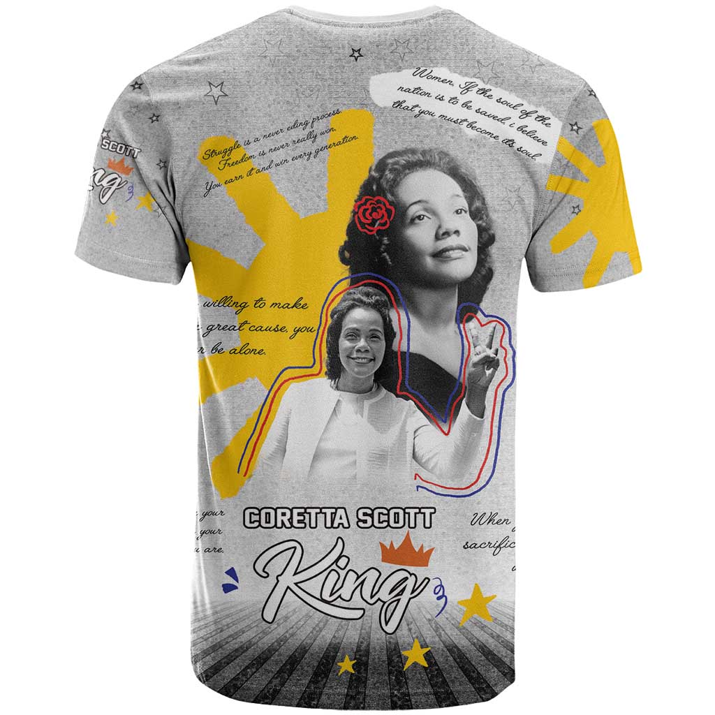 African American Coretta Scott King T shirt Honoring The Legacy Hand Draw Style DT04