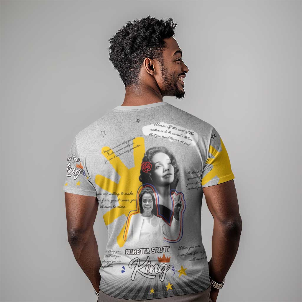 African American Coretta Scott King T shirt Honoring The Legacy Hand Draw Style DT04