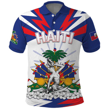 Personalized Haiti Heritage Month Polo Shirt Negre Marron With Hibiscus DT04