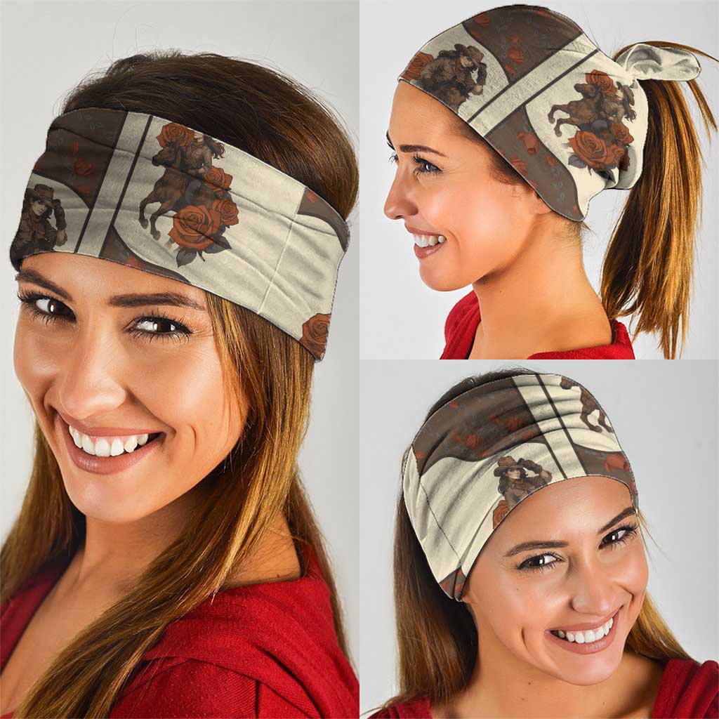 Cowgirl Neck Gaiter Rose Retro Western Yoke DT05