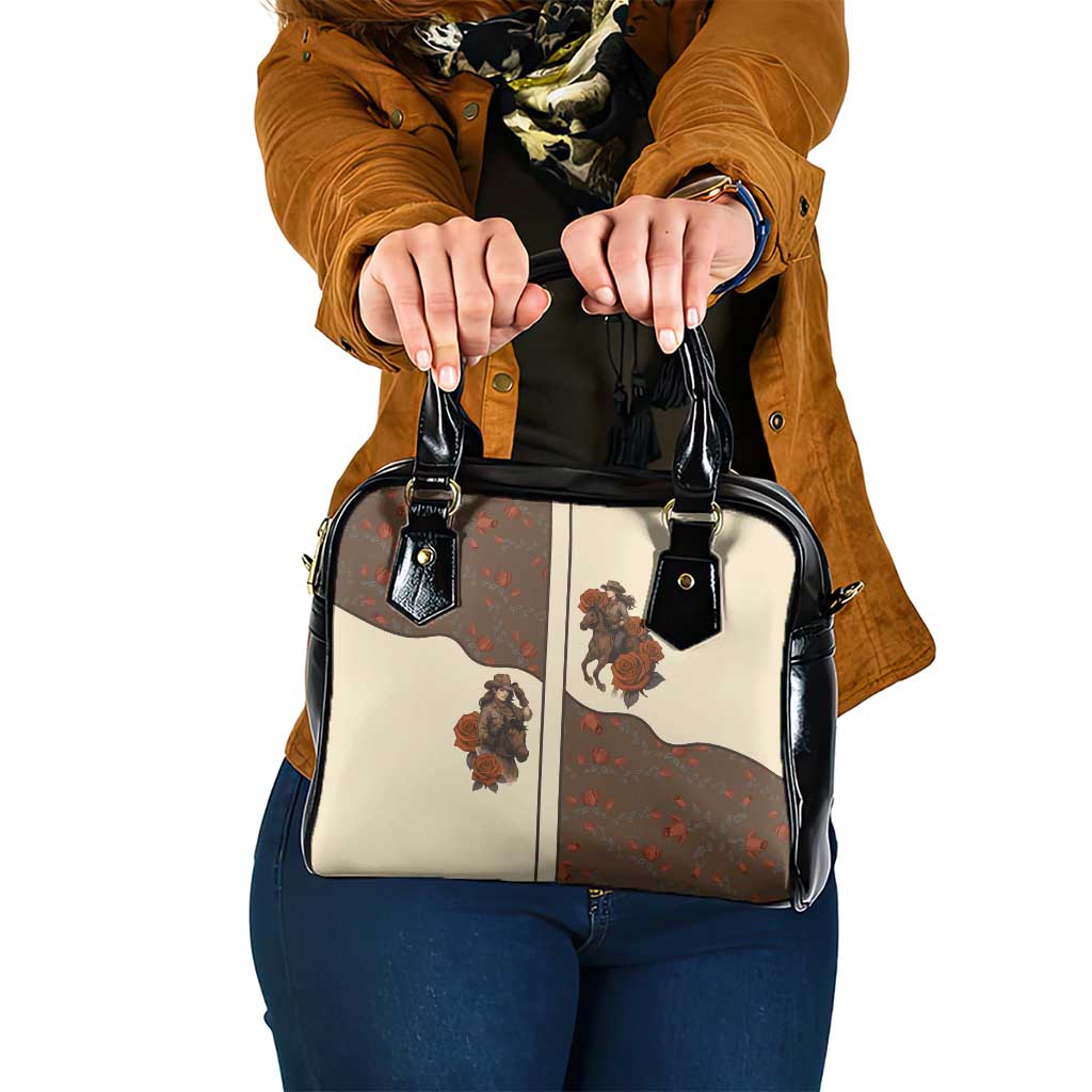 Cowgirl Shoulder Handbag Rose Retro Western Yoke DT05