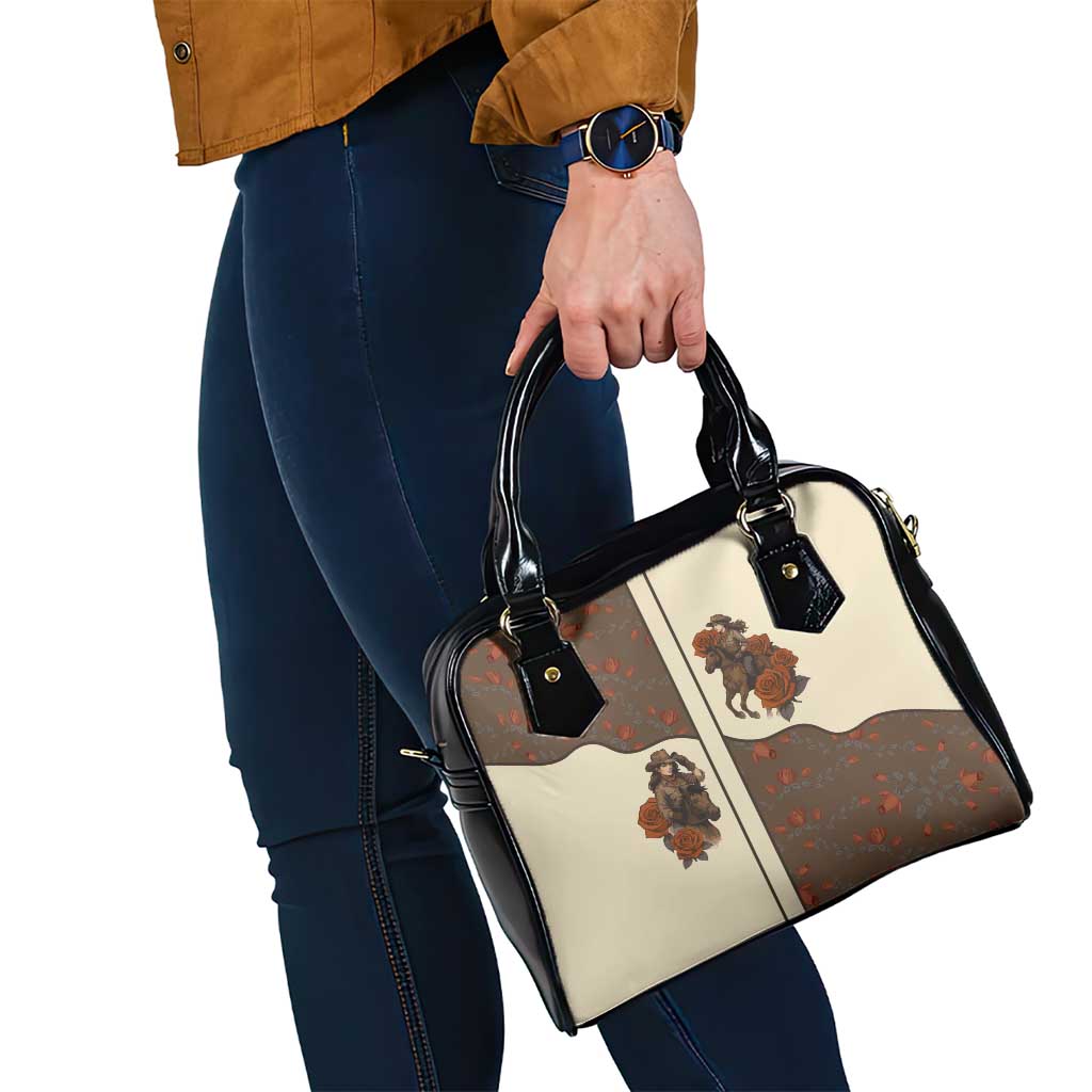 Cowgirl Shoulder Handbag Rose Retro Western Yoke DT05