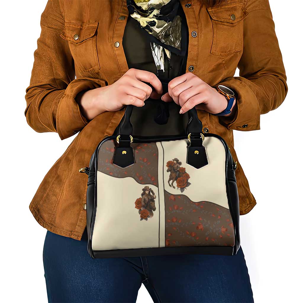 Cowgirl Shoulder Handbag Rose Retro Western Yoke DT05
