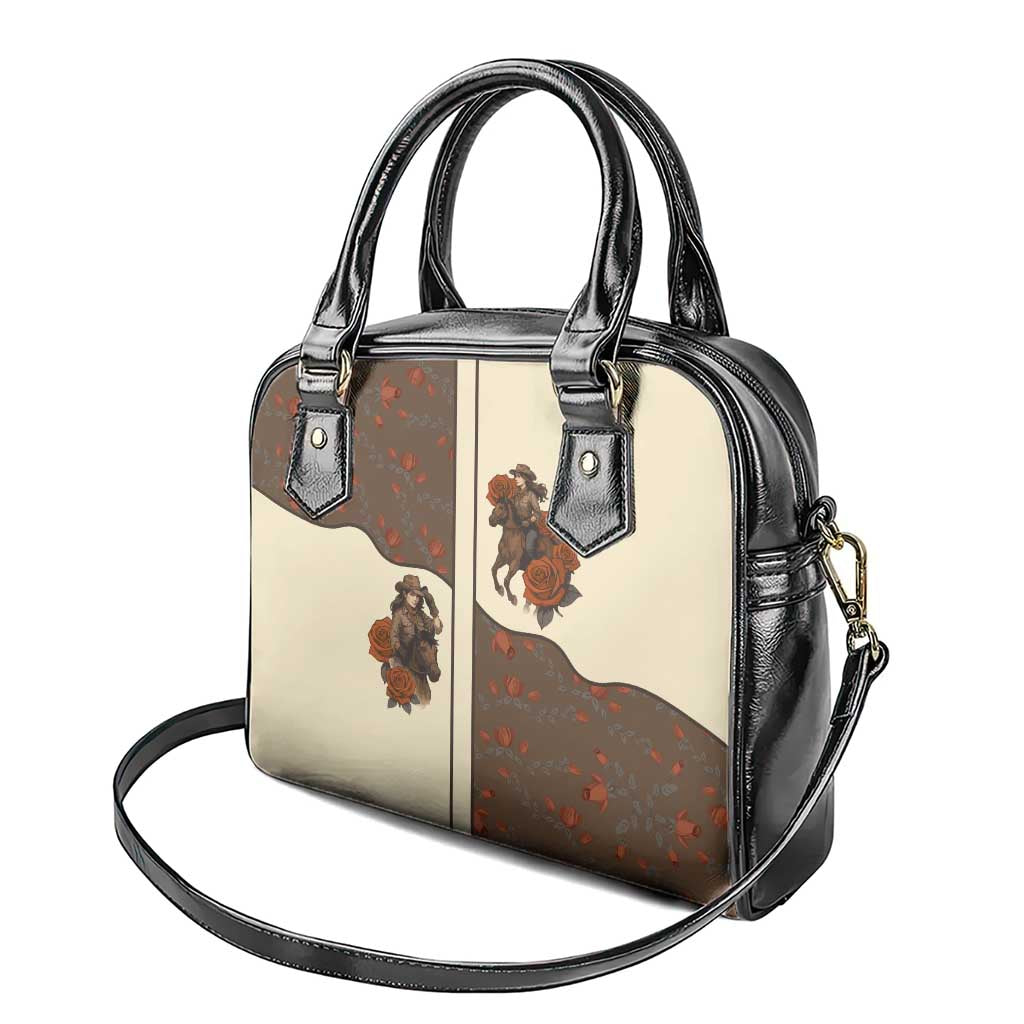 Cowgirl Shoulder Handbag Rose Retro Western Yoke DT05