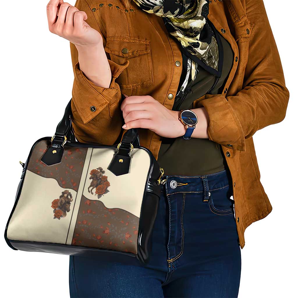 Cowgirl Shoulder Handbag Rose Retro Western Yoke DT05
