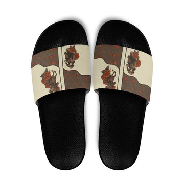 Cowgirl Slide Sandals Rose Retro Western Yoke DT05