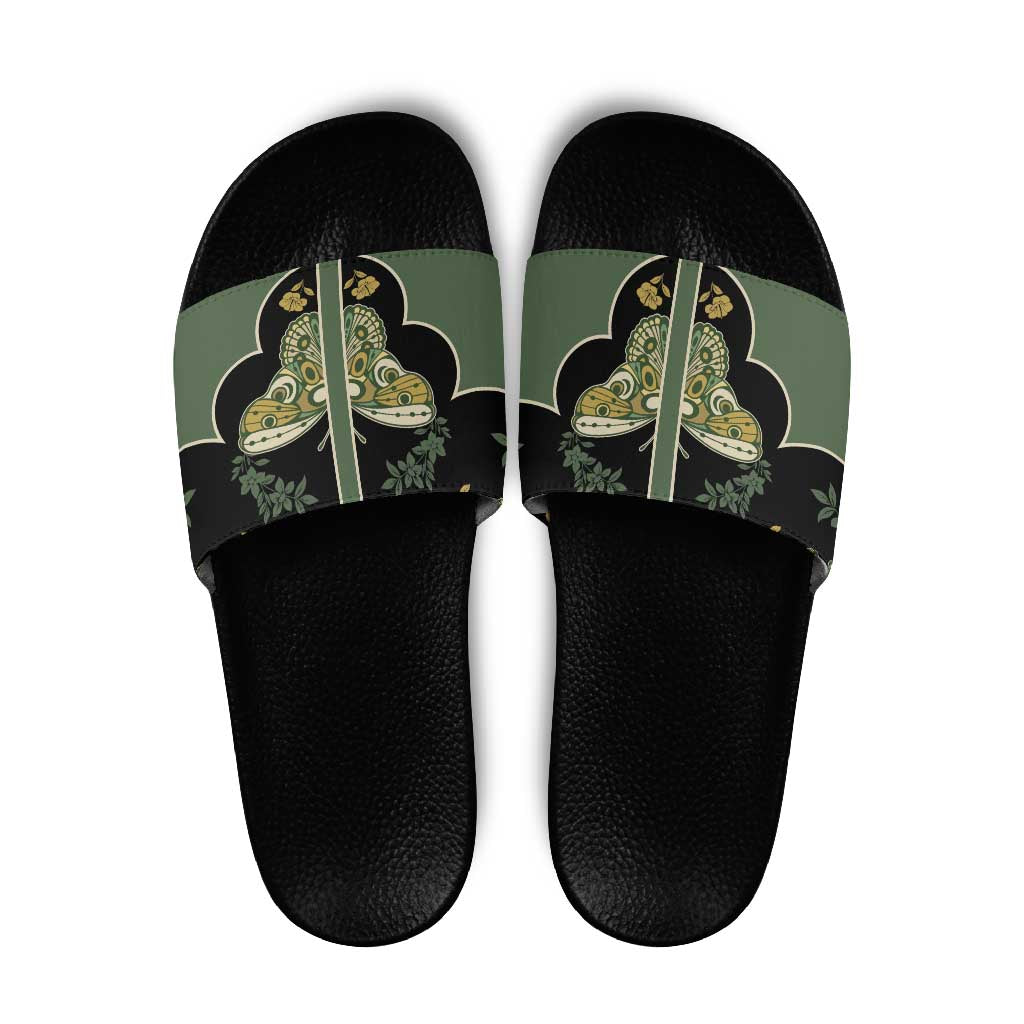 Retro Butterfly Slide Sandals Western Yoke Style DT05