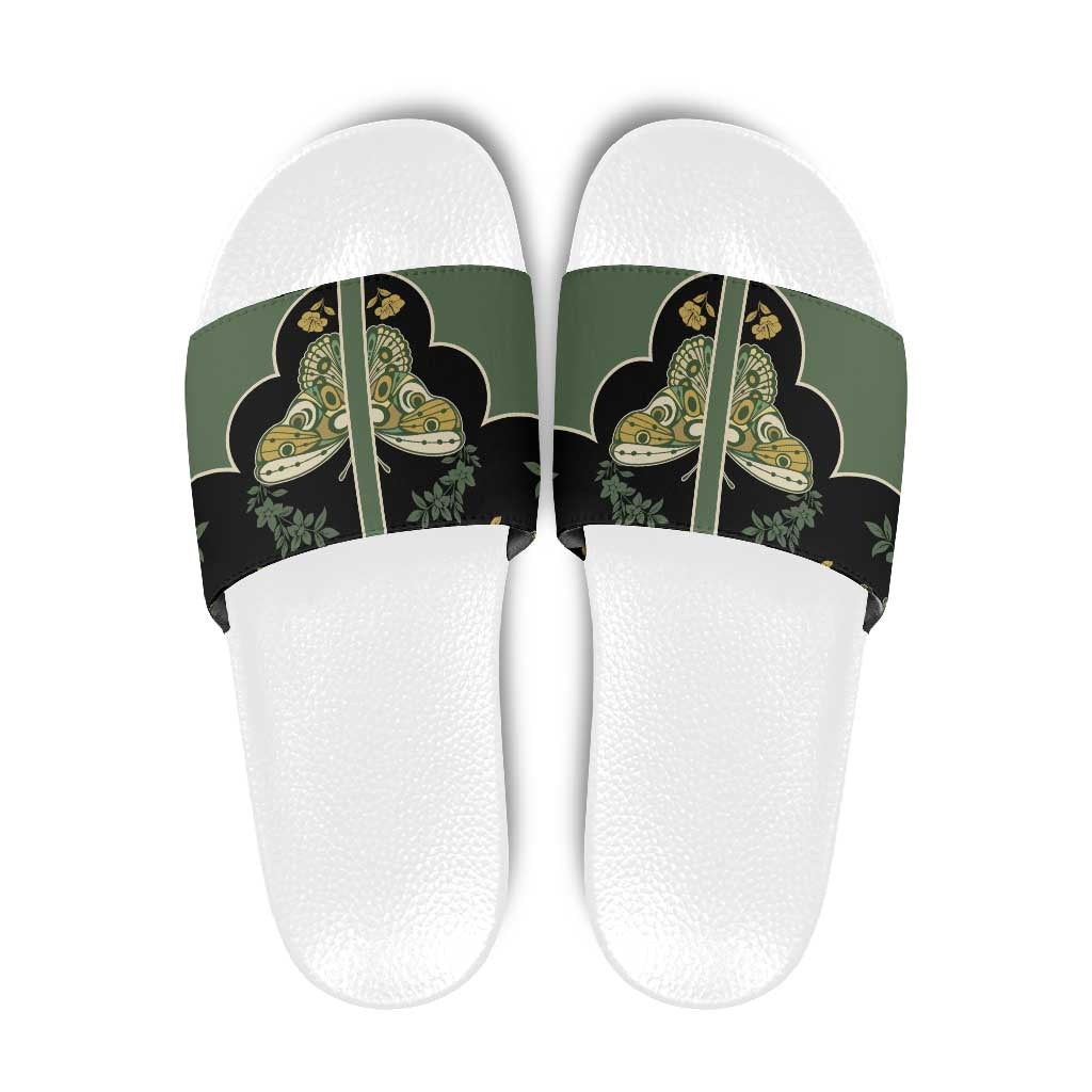 Retro Butterfly Slide Sandals Western Yoke Style DT05
