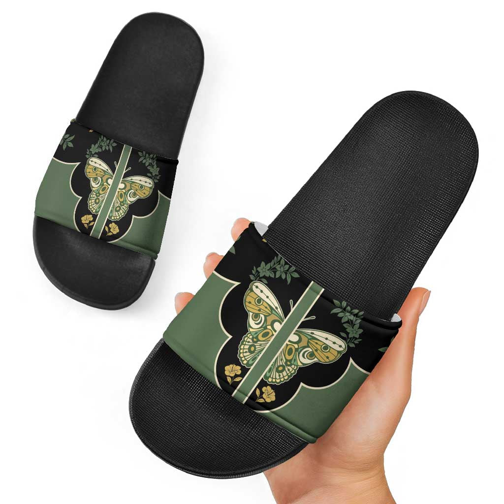 Retro Butterfly Slide Sandals Western Yoke Style DT05