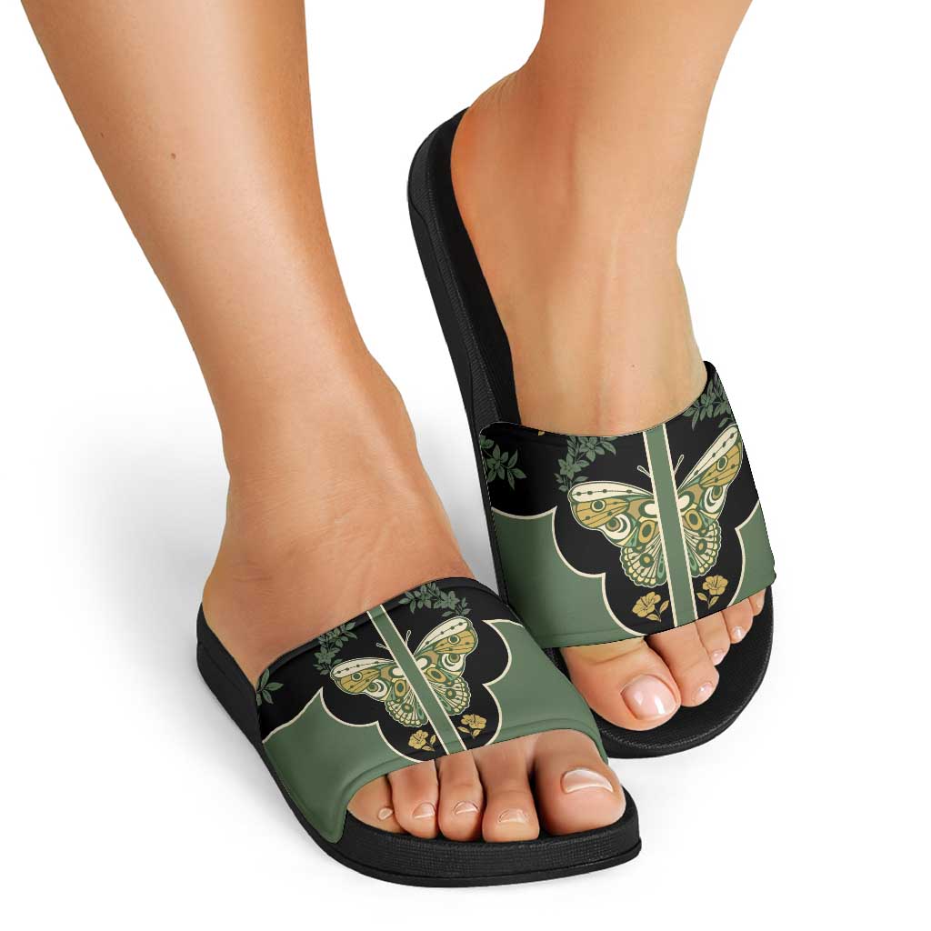Retro Butterfly Slide Sandals Western Yoke Style DT05