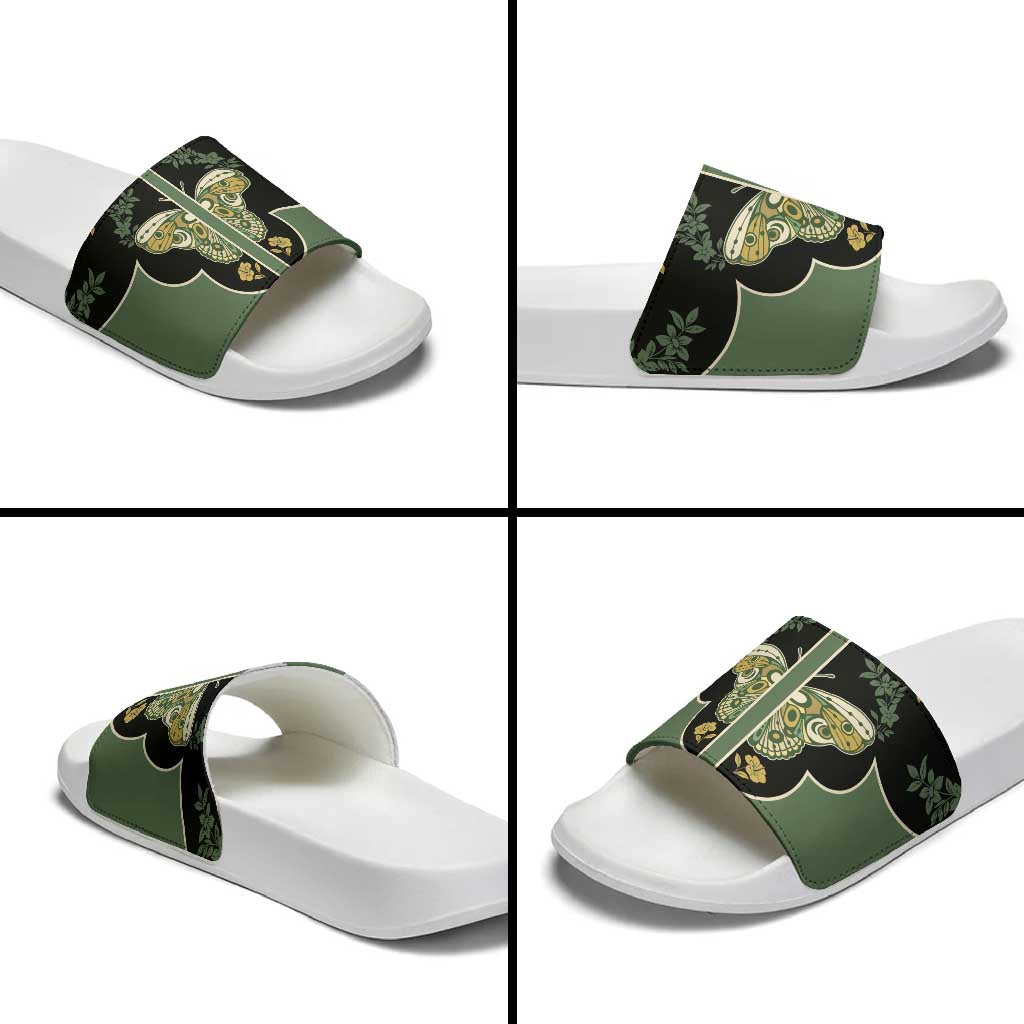 Retro Butterfly Slide Sandals Western Yoke Style DT05