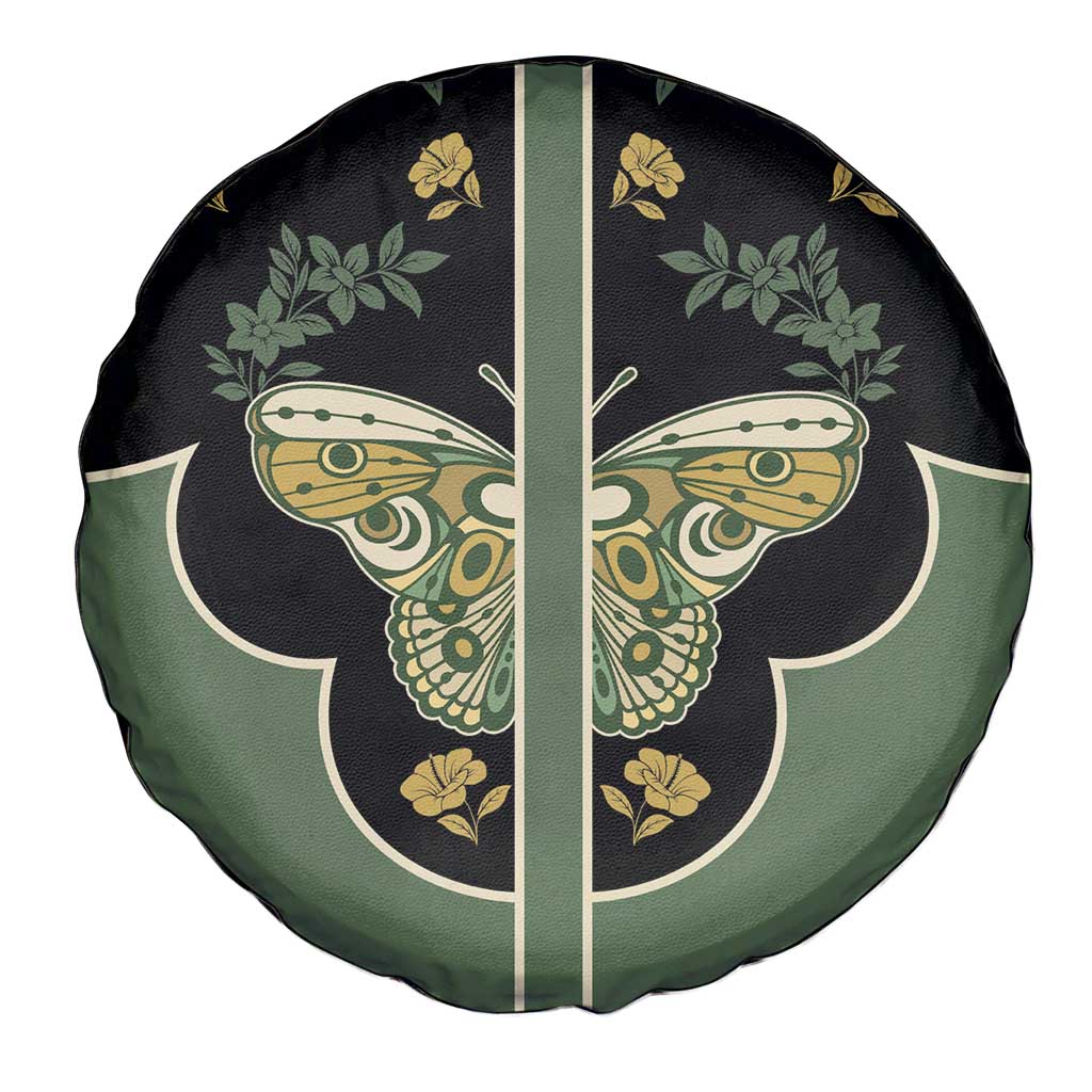 Retro Butterfly Spare Tire Cover Western Yoke Style DT05