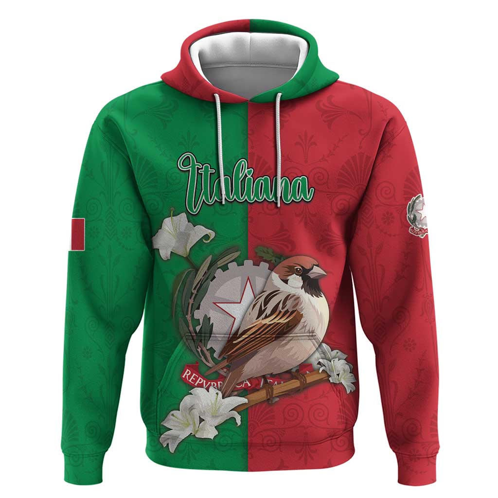 Personalized Italy Hoodie Sparrow With Symbol Italiana DT05