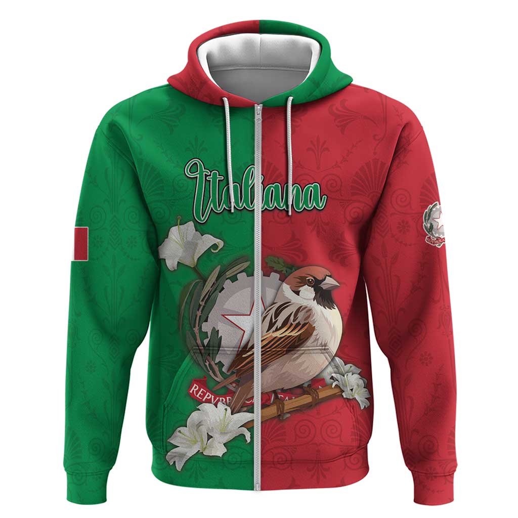Personalized Italy Hoodie Sparrow With Symbol Italiana DT05
