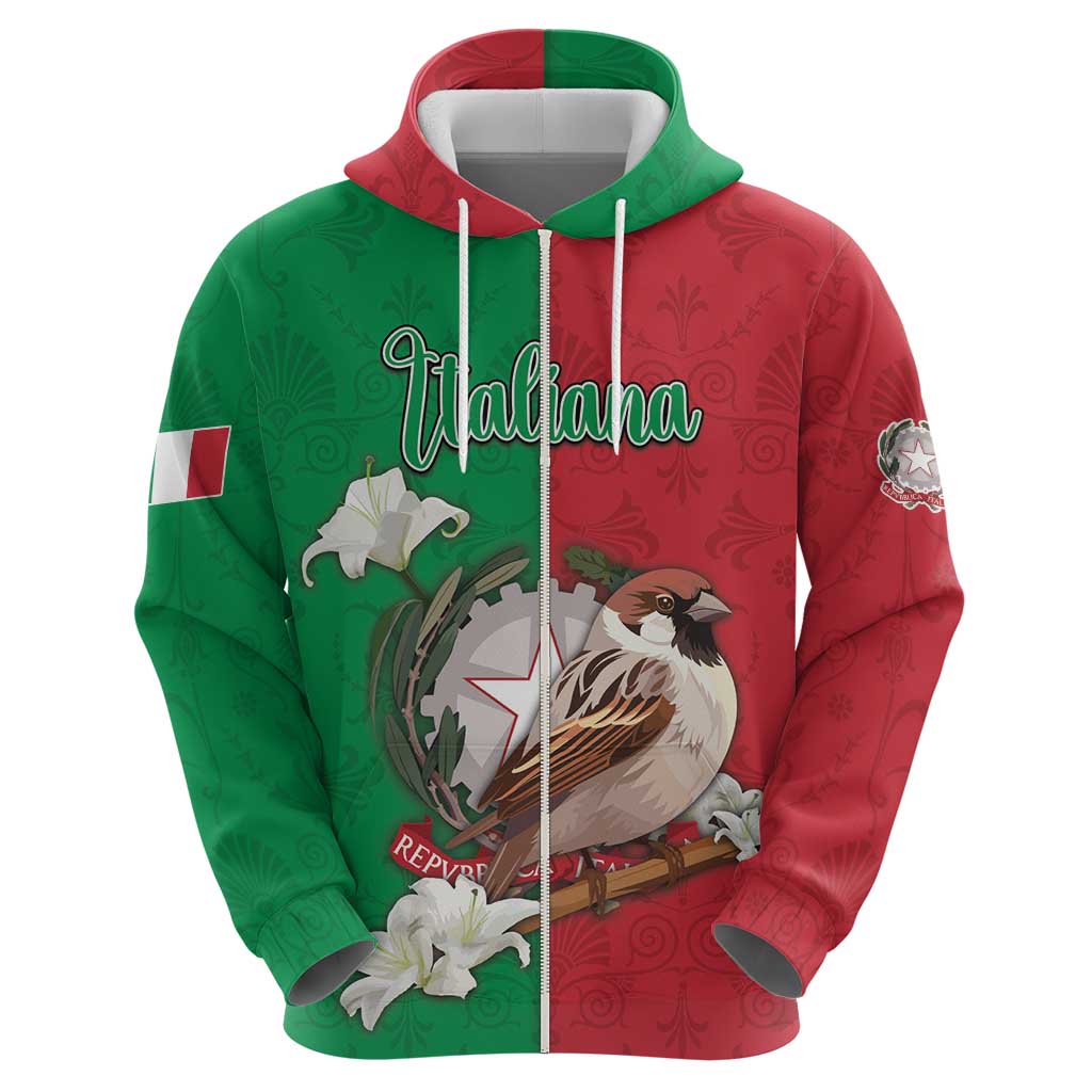 Personalized Italy Hoodie Sparrow With Symbol Italiana DT05