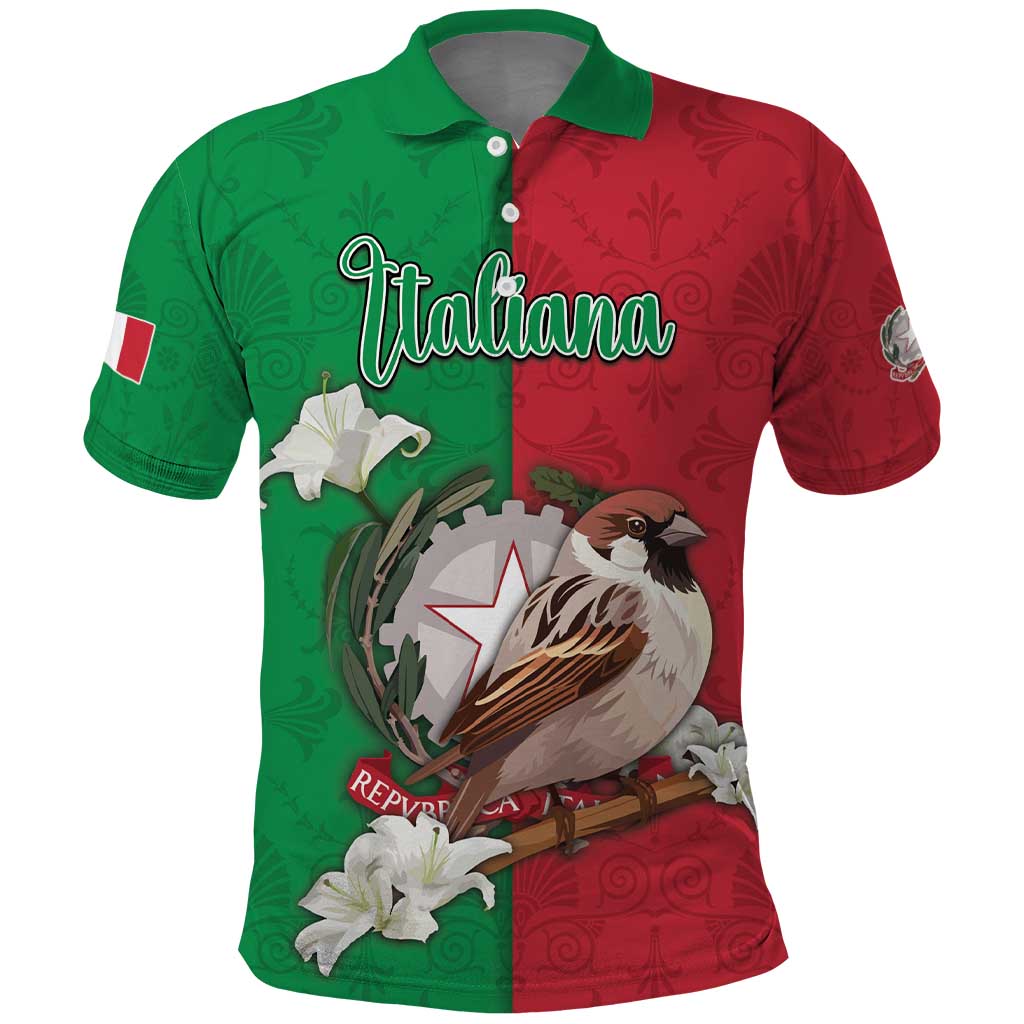 Personalized Italy Polo Shirt Sparrow With Symbol Italiana DT05