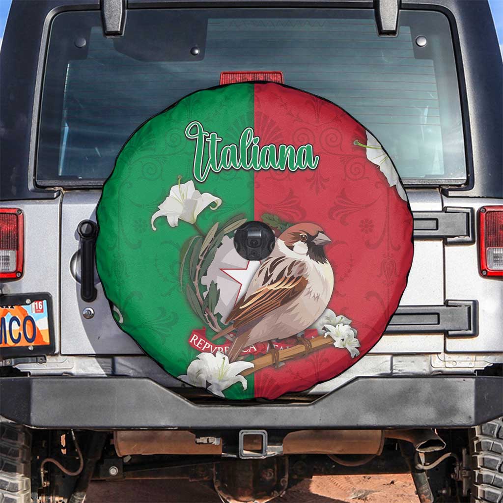 Italy Spare Tire Cover Sparrow With Symbol Italiana DT05