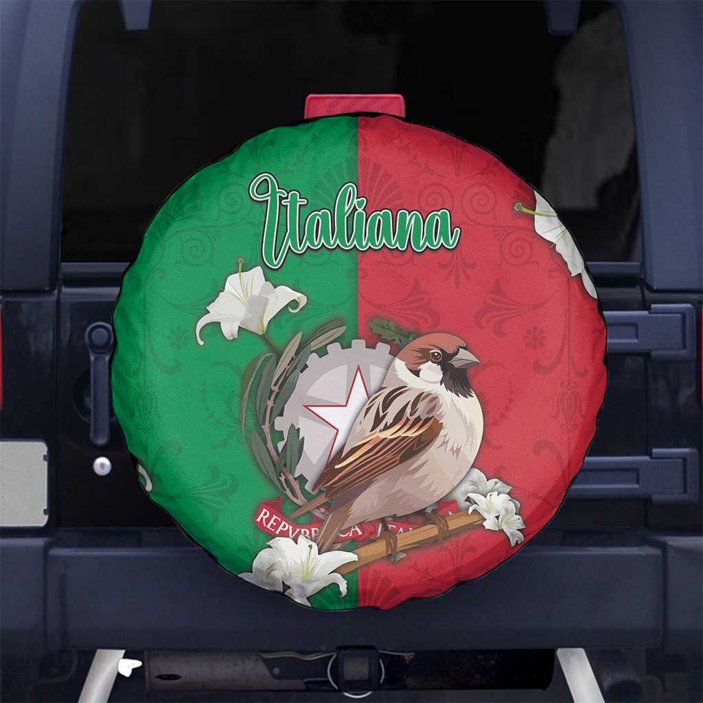 Italy Spare Tire Cover Sparrow With Symbol Italiana DT05