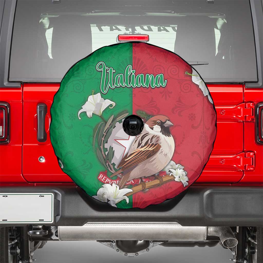Italy Spare Tire Cover Sparrow With Symbol Italiana DT05