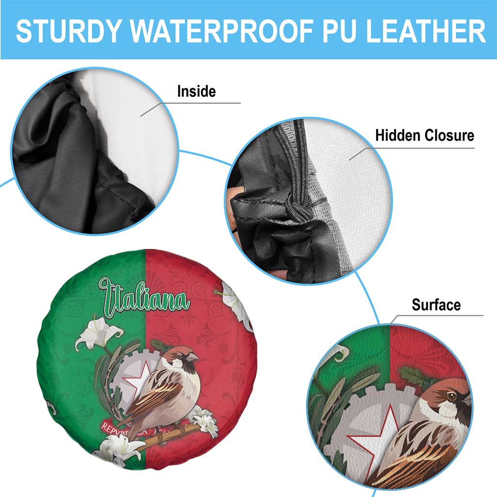 Italy Spare Tire Cover Sparrow With Symbol Italiana DT05
