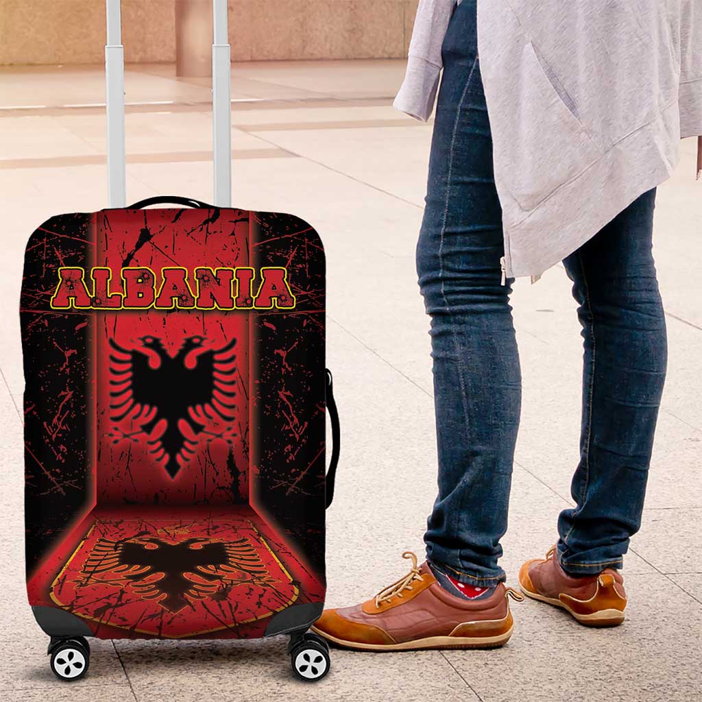 Albania Luggage Cover Black Double Headed Eagle DT05