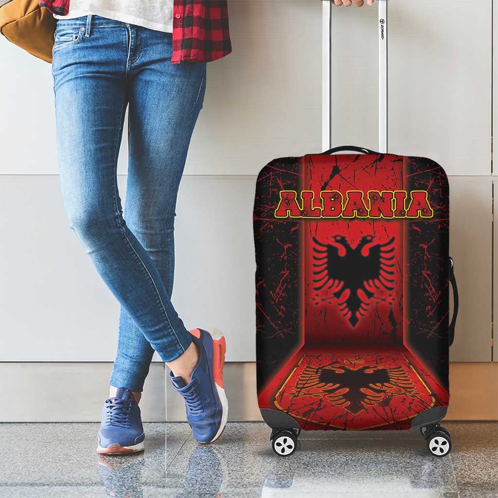 Albania Luggage Cover Black Double Headed Eagle DT05