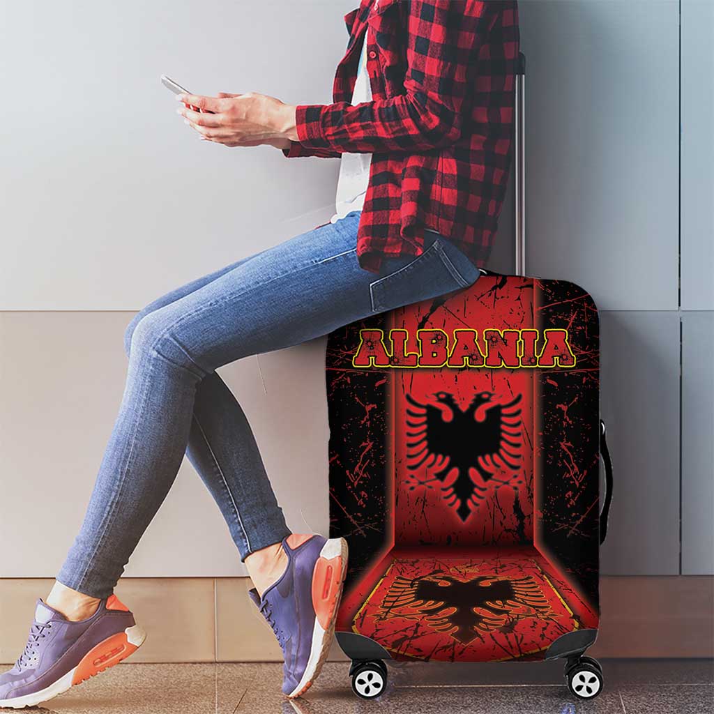 Albania Luggage Cover Black Double Headed Eagle DT05