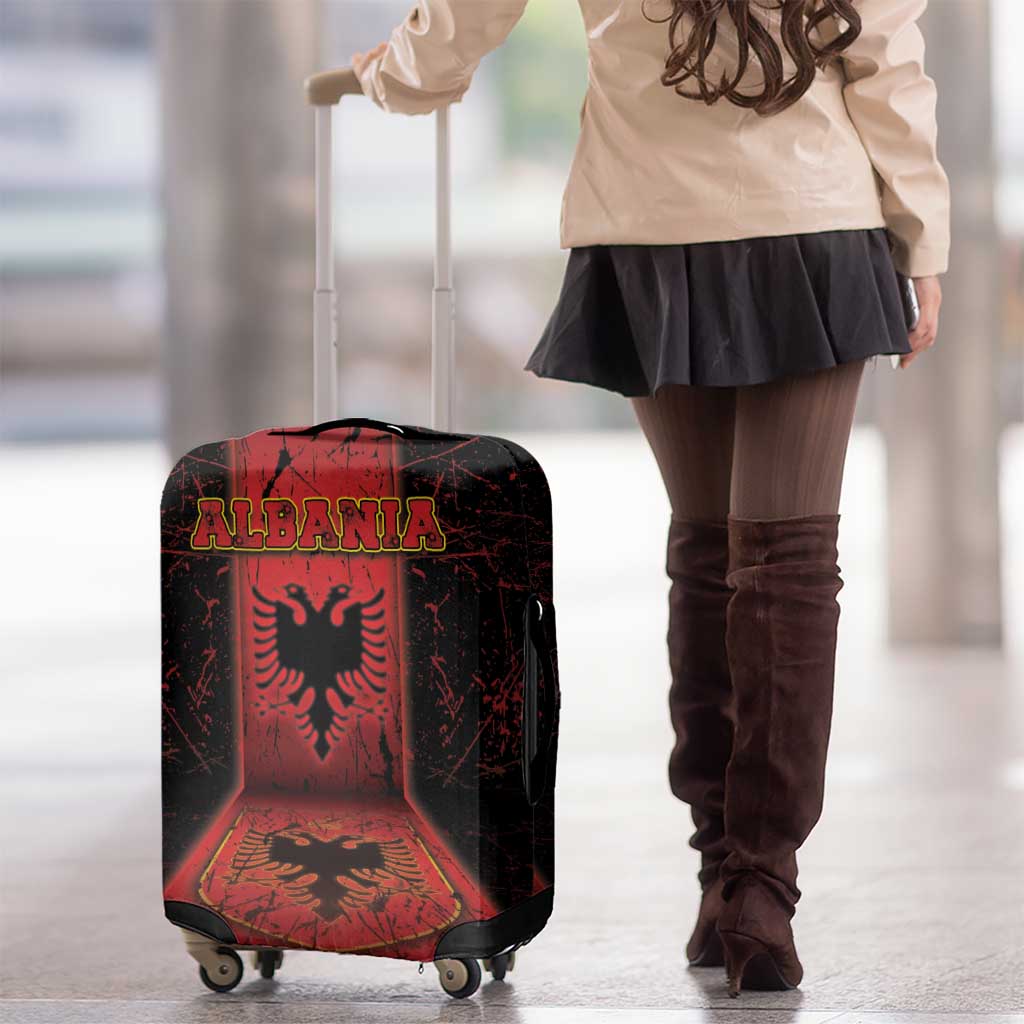 Albania Luggage Cover Black Double Headed Eagle DT05